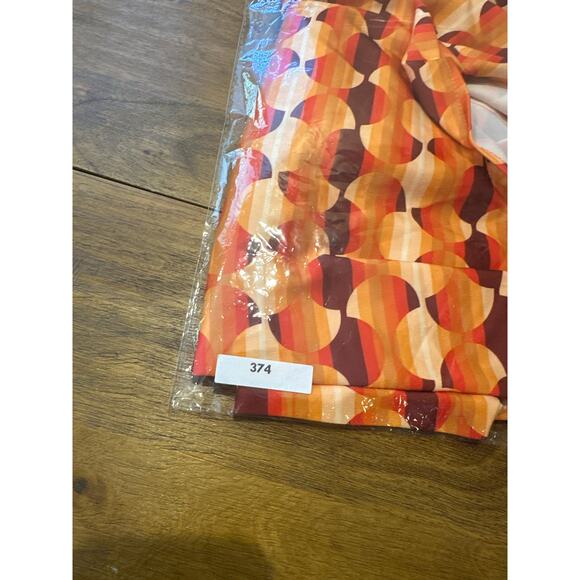Urban Outfitters Mallory Orange Groovy Print Mini Dress NWT Size Small Festival - Picture 12 of 12